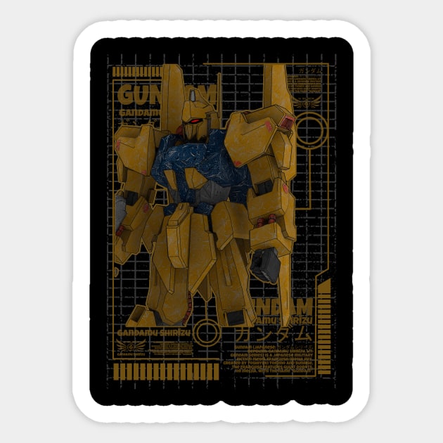 MSN-00100 Hyaku Shiki Sticker by gblackid